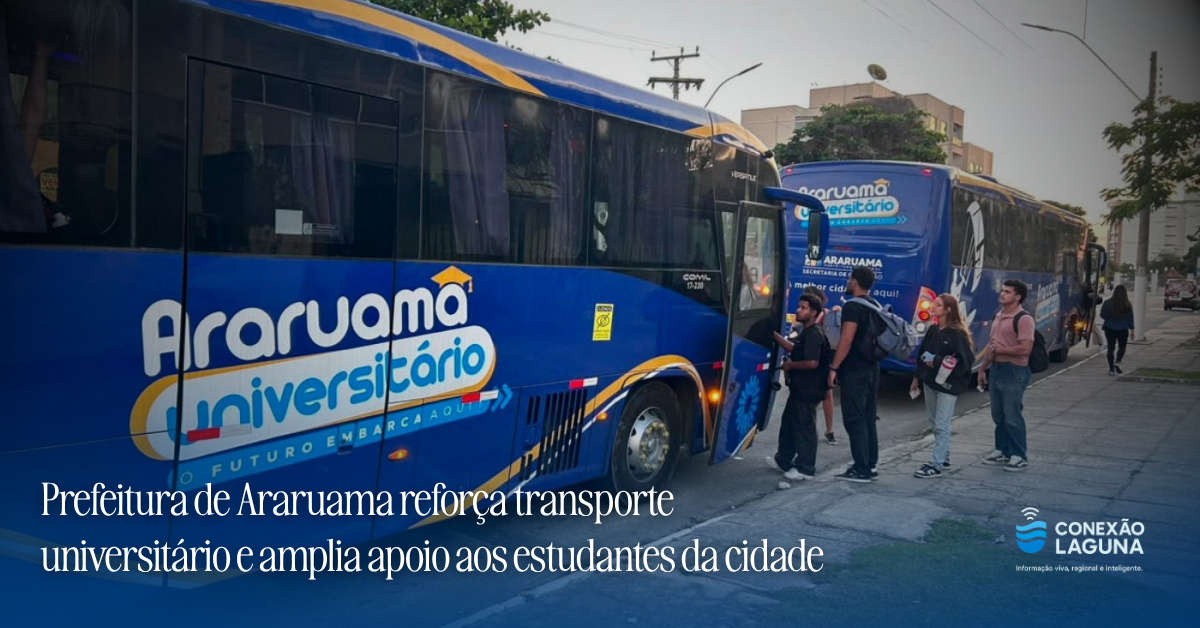 Prefeitura de Araruama reforça transporte universitário e amplia apoio aos estudantes da cidade